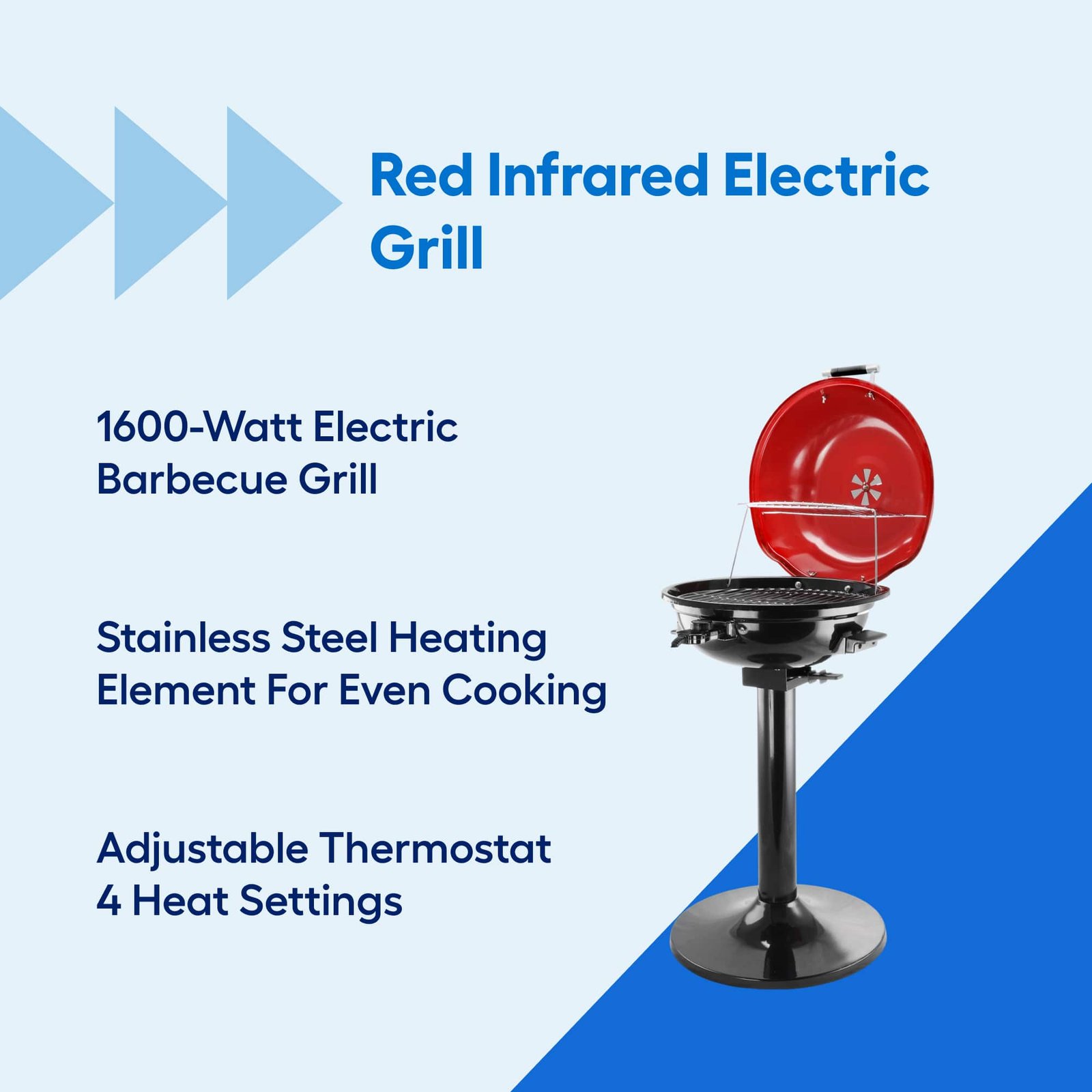 Better Chef 700 -Watt Red Infrared Electric Grill - Image 2
