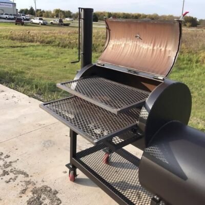 36-Inch Heavy-Duty Offset Smoker BBQ Grill with Dual Cooking Racks – J’s Backyard Grills
