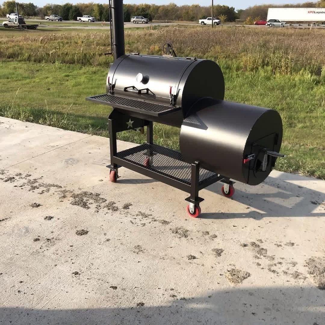 36-Inch Heavy-Duty Offset Smoker BBQ Grill with Dual Cooking Racks – J's Backyard Grills - Image 2