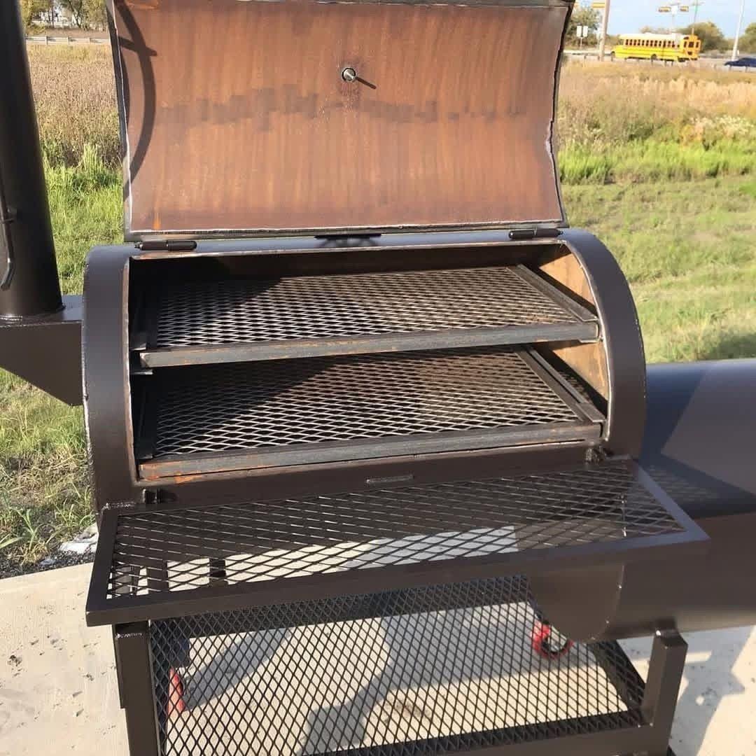 36-Inch Heavy-Duty Offset Smoker BBQ Grill with Dual Cooking Racks – J's Backyard Grills - Image 3