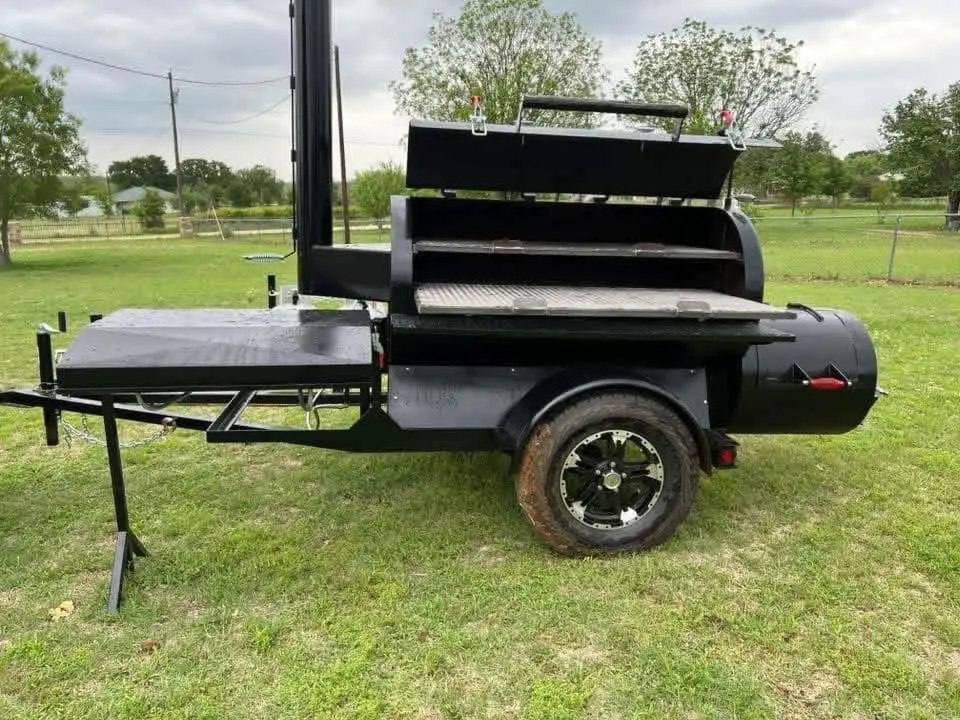 150 Gallon Offset Smoker on Trailer with Wood Storage - Image 2