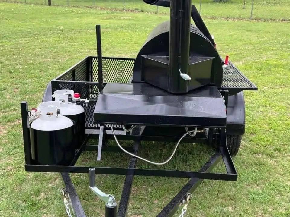 150 Gallon Offset Smoker on Trailer with Wood Storage - Image 3