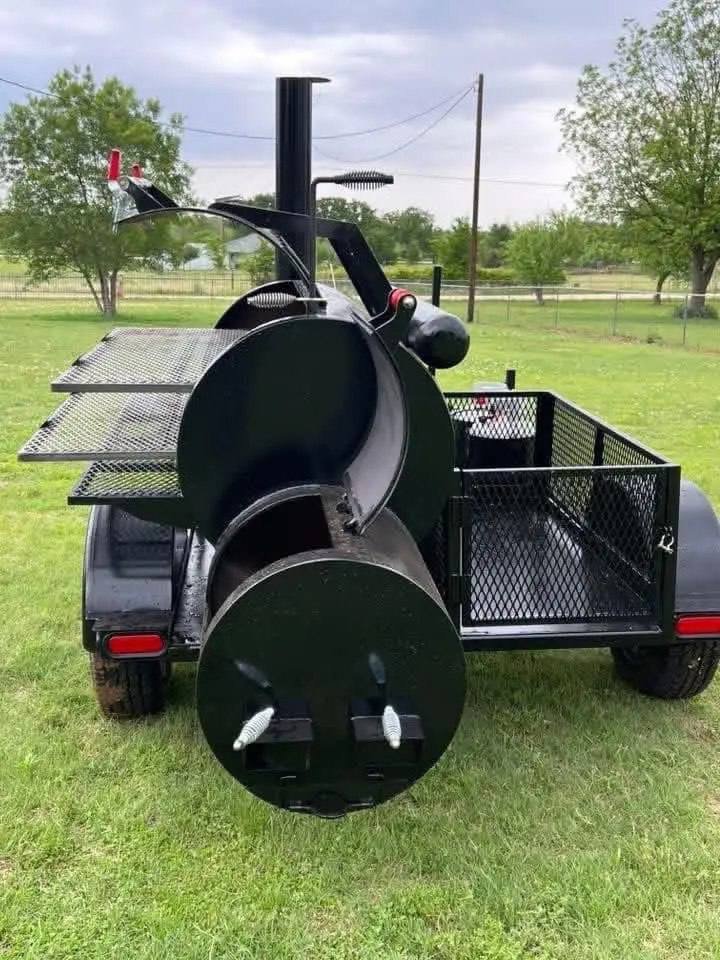 150 Gallon Offset Smoker on Trailer with Wood Storage - Image 7