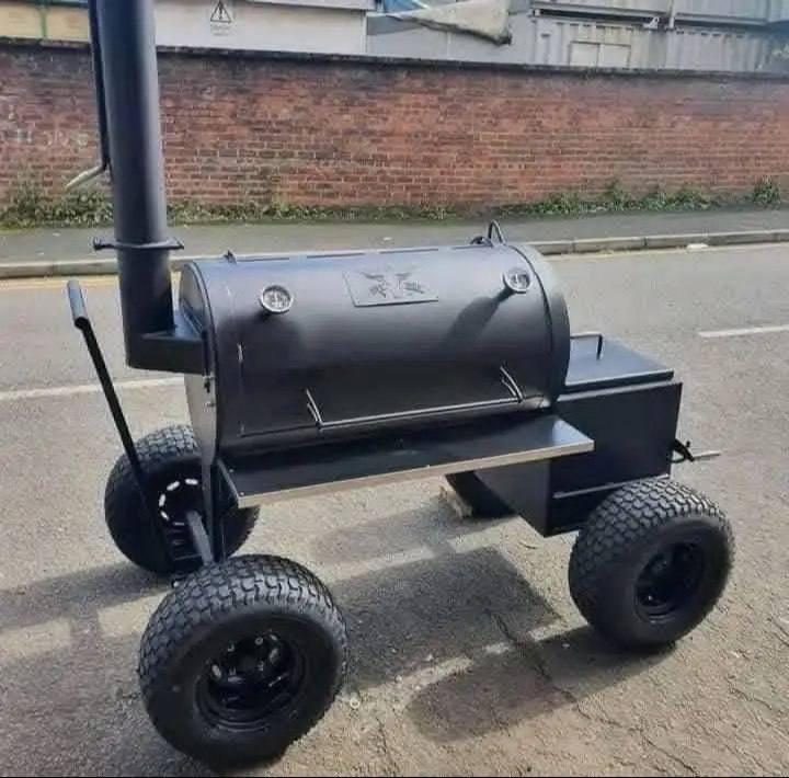 60 Gallon Smoker on Off-Road Tires