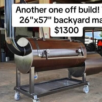 Brown Barrel Smoker on Casters