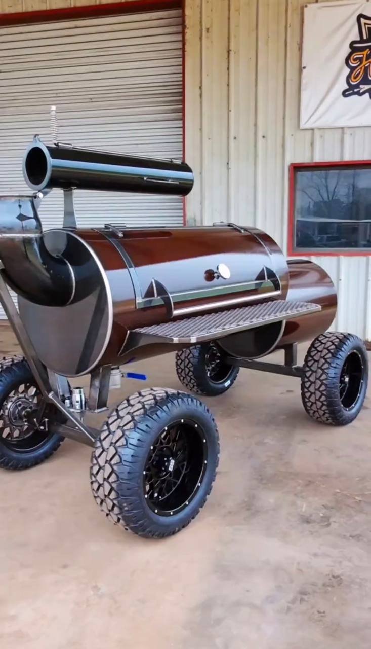Brown Offset Smoker on Off-Road Tires - Image 2