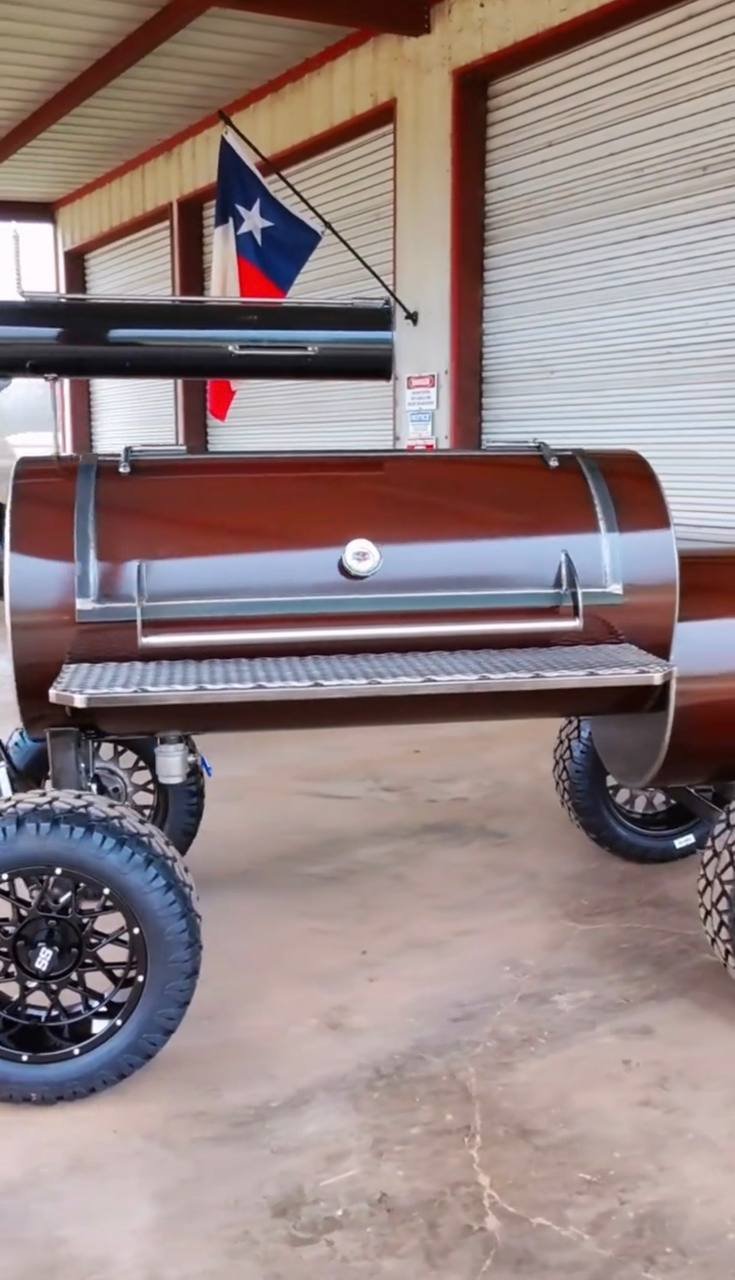 Brown Offset Smoker on Off-Road Tires - Image 3
