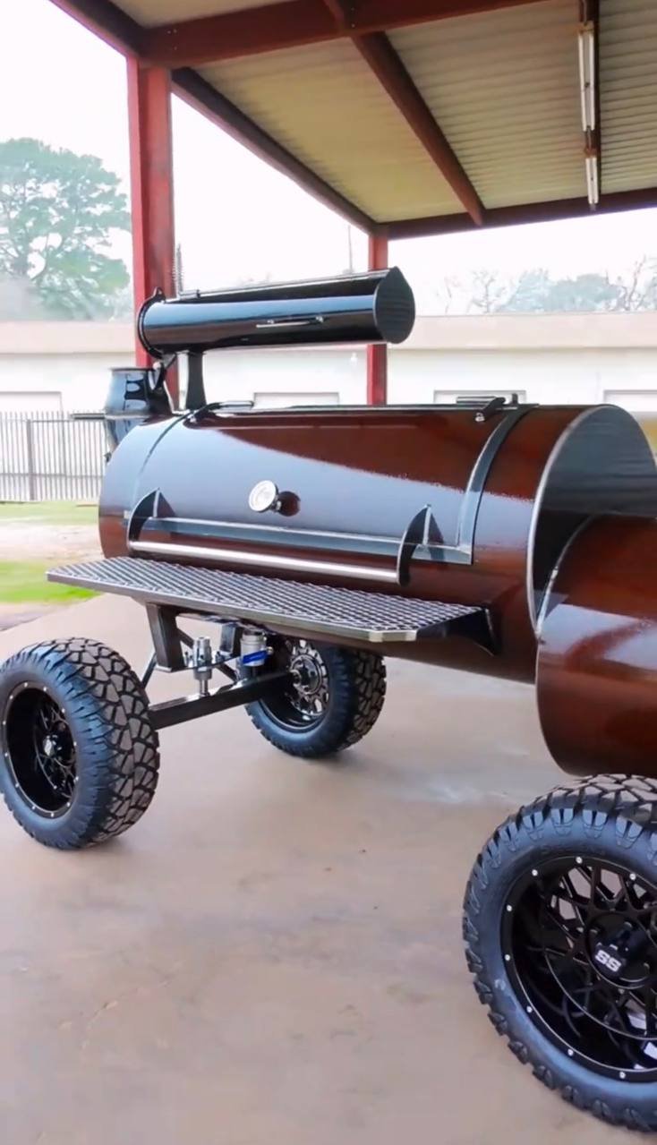 Brown Offset Smoker on Off-Road Tires - Image 4