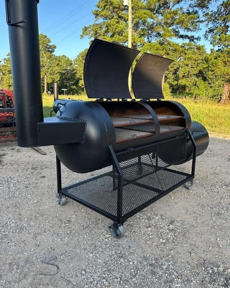 Large Dual-Door Offset Smoker on Casters
