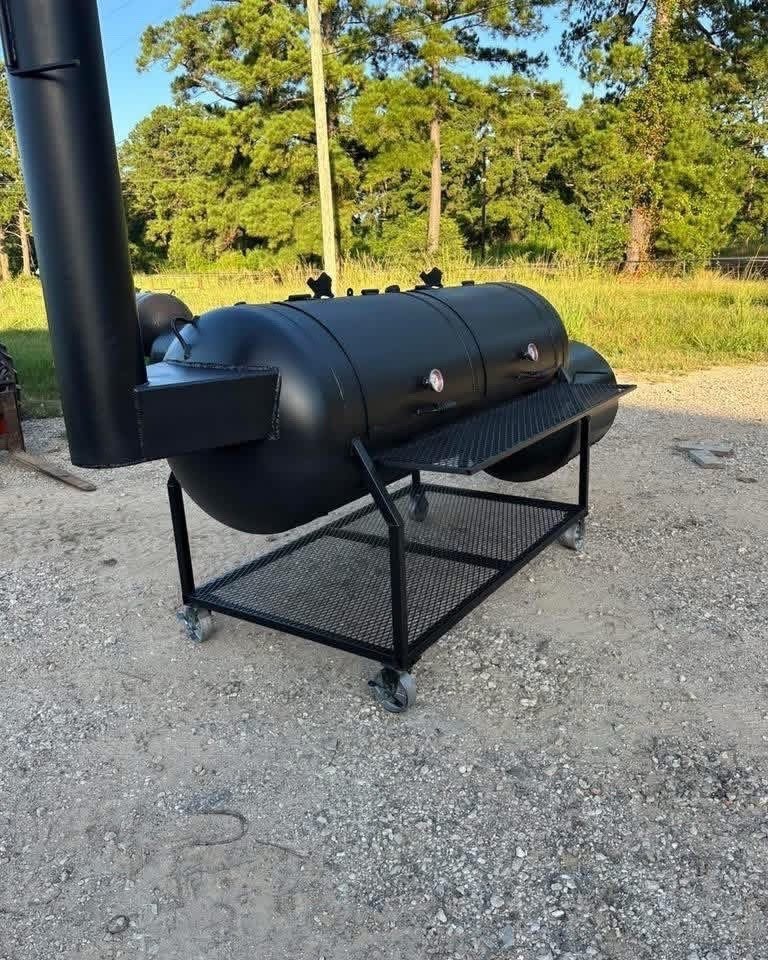 Large Dual-Door Offset Smoker on Casters - Image 3