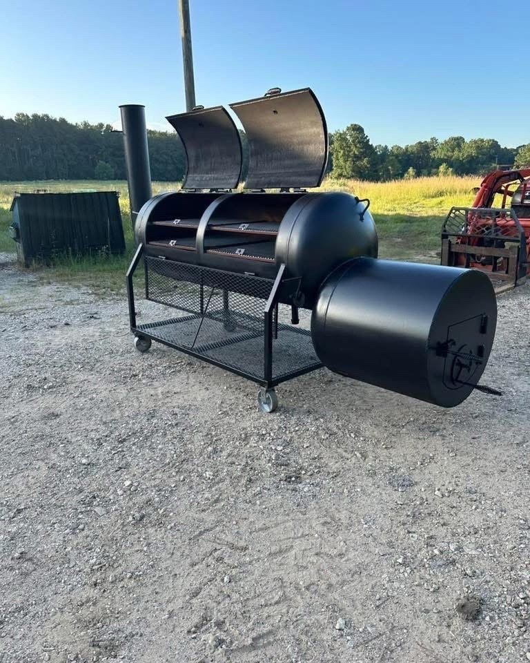 Large Dual-Door Offset Smoker on Casters - Image 4