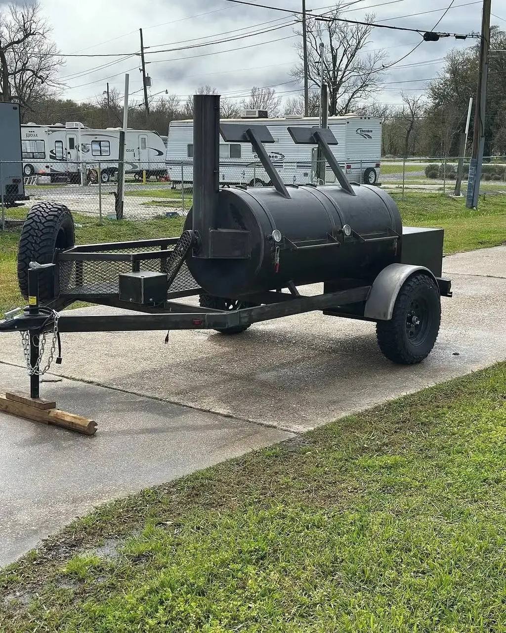Large Offset Smoker Trailer