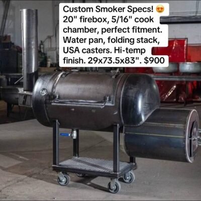 Custom Raw Steel Barrel Smoker