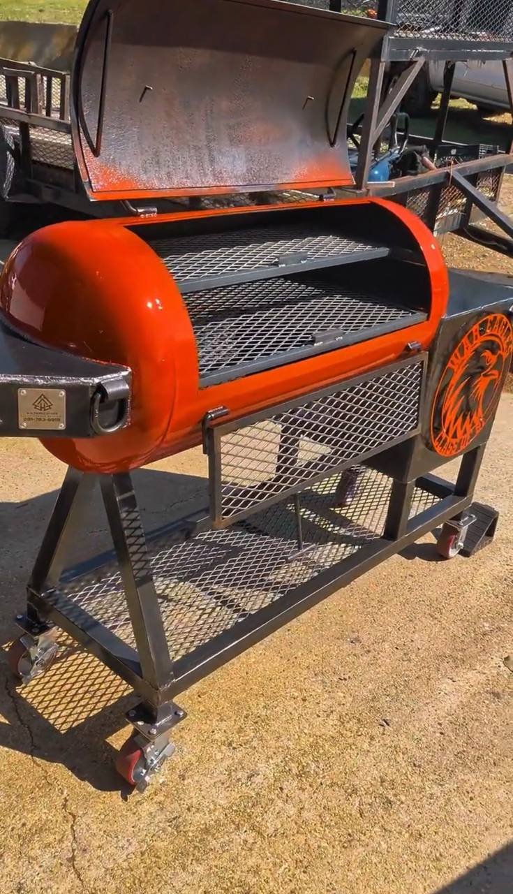 War Eagle Orange Offset Smoker