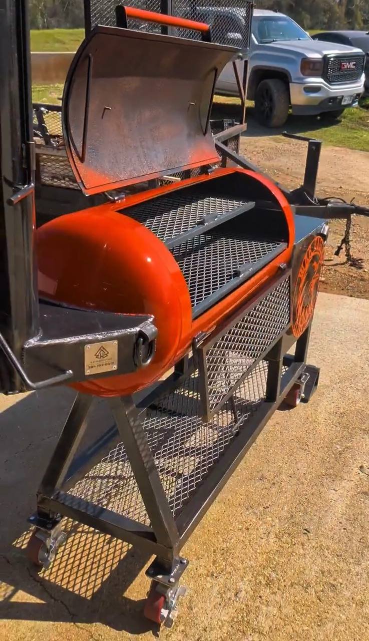 War Eagle Orange Offset Smoker - Image 2