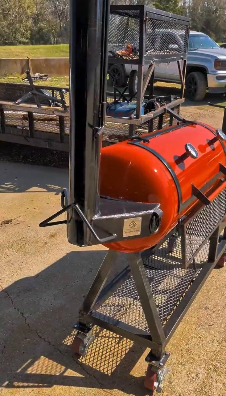 War Eagle Orange Offset Smoker - Image 3