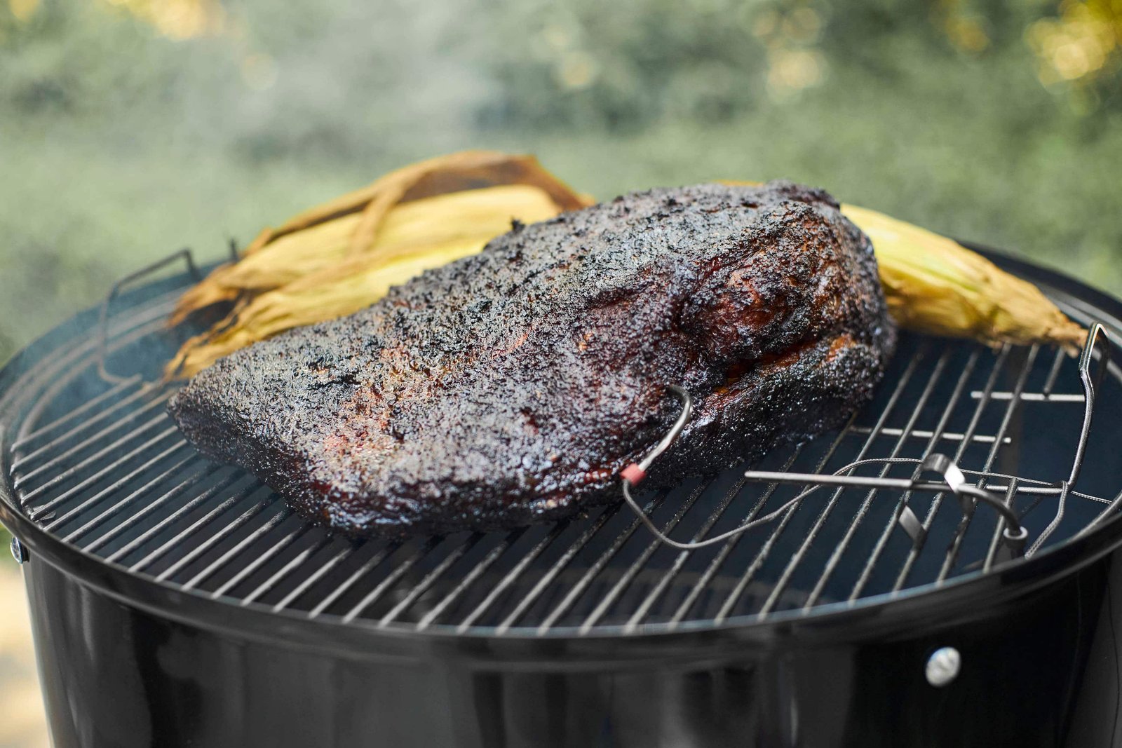 Weber 22-in Smokey Mountain Cooker 726-Sq. in Black Porcelain-Enamel Vertical Charcoal Smoker - Image 2