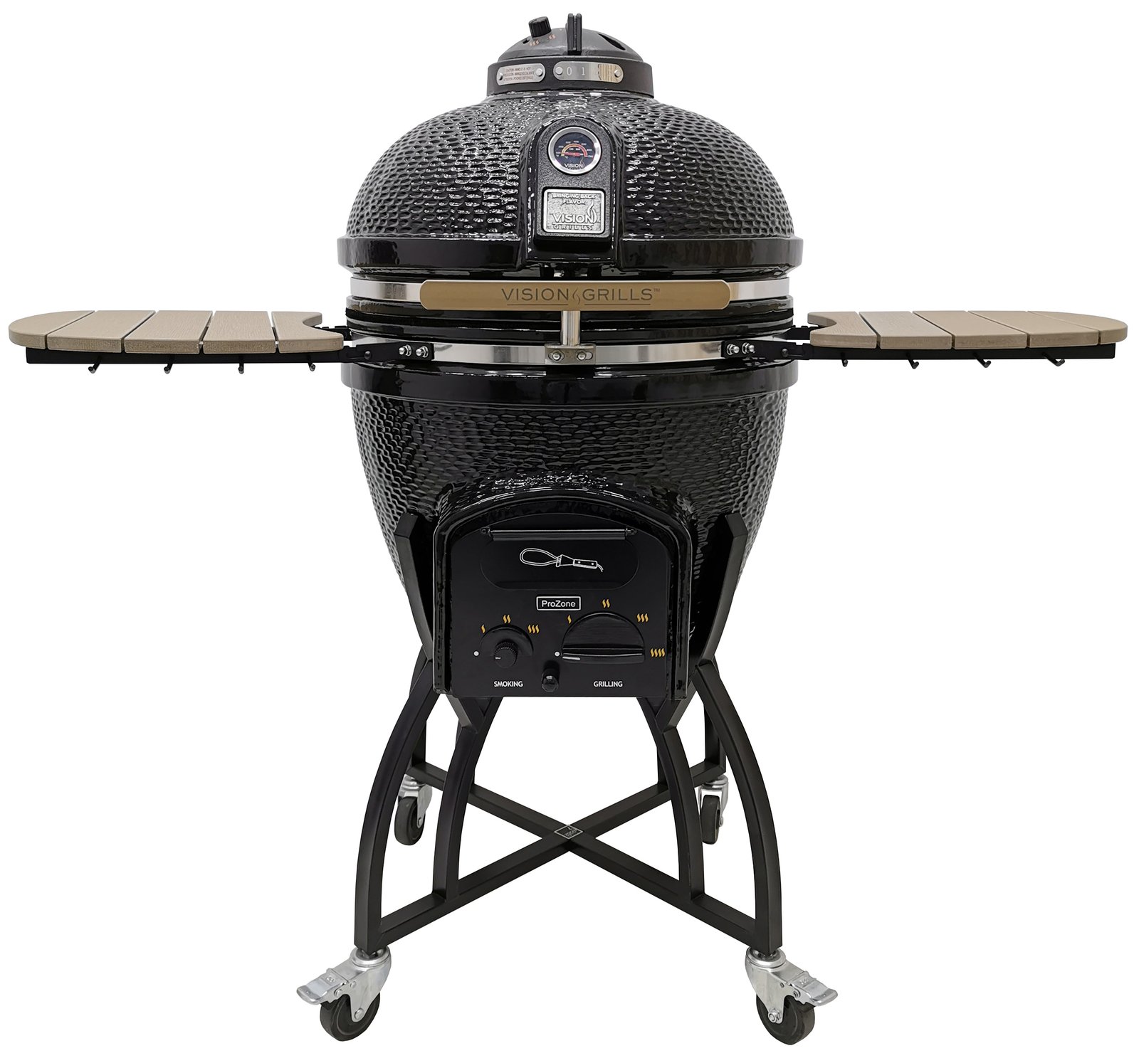Vision Grills C-Series 22-in W Black Kamado Charcoal Grill