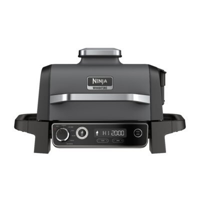 Ninja Woodfire 7-in-1 Outdoor Grill Smoker OG701LW 1760 -Watt Grey Electric Grill