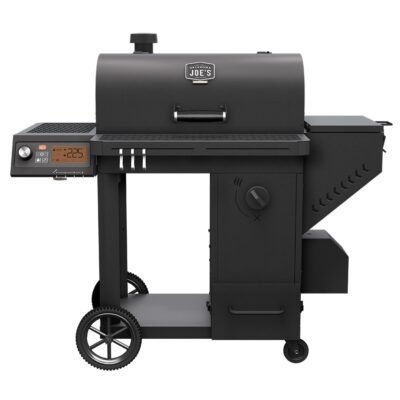 Oklahoma Joe’s Tahoma Gravity Feed 900-Sq. in Black Horizontal Charcoal Smoker