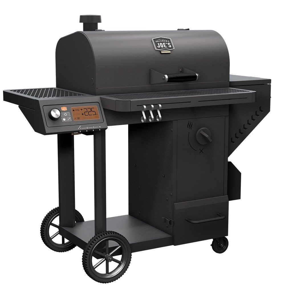 Oklahoma Joe's Tahoma Gravity Feed 900-Sq. in Black Horizontal Charcoal Smoker - Image 3