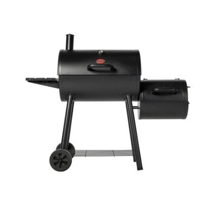 Char-Griller Smokin’ Pro 1130-Sq. in Black Horizontal Charcoal Smoker