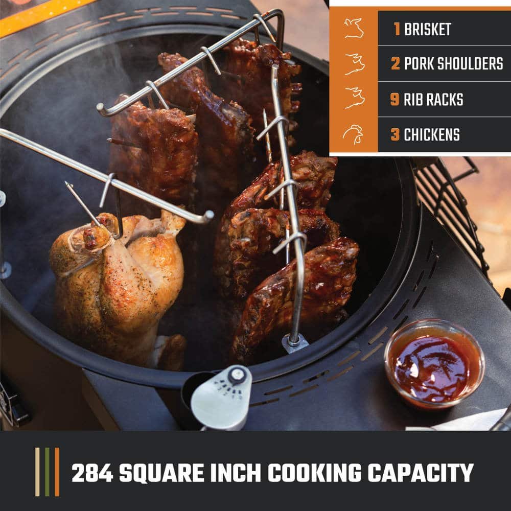 Oklahoma Joe's Bronco 284-Sq. in Black Vertical Charcoal Smoker - Image 4