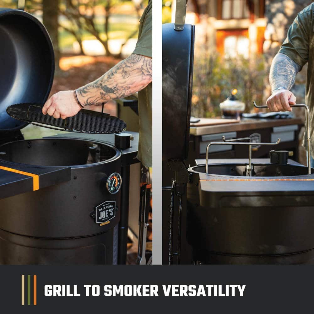 Oklahoma Joe's Bronco 284-Sq. in Black Vertical Charcoal Smoker - Image 5