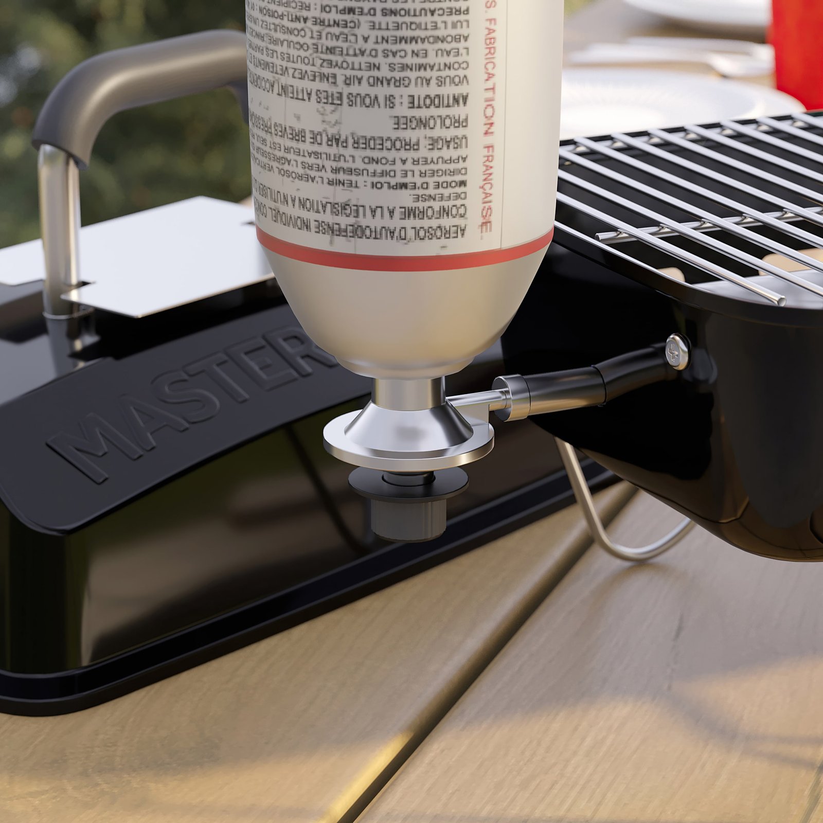 Master Forge Small 177-Sq. in Black Portable Liquid propane Grill - Image 4