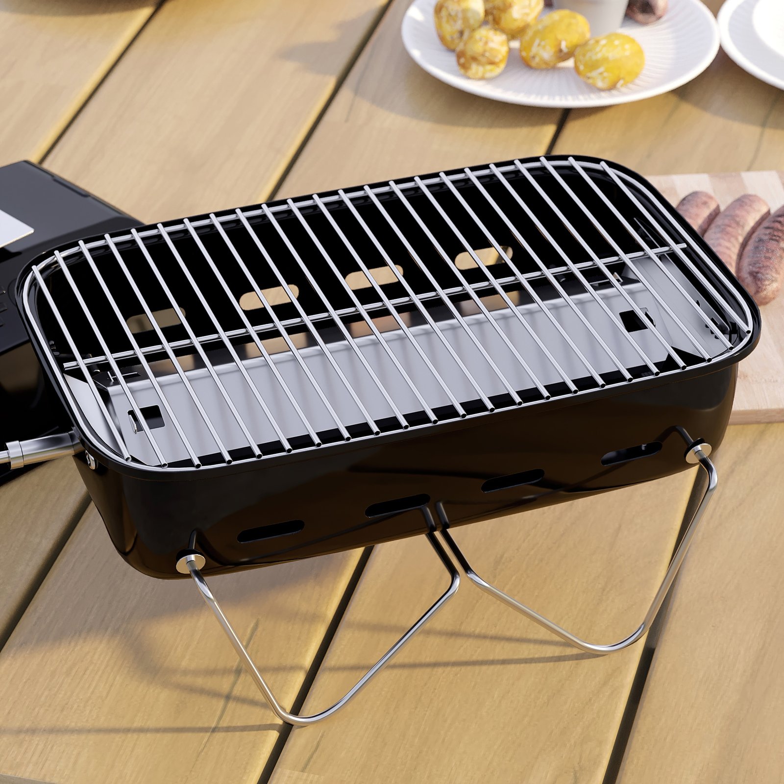 Master Forge Small 177-Sq. in Black Portable Liquid propane Grill - Image 5