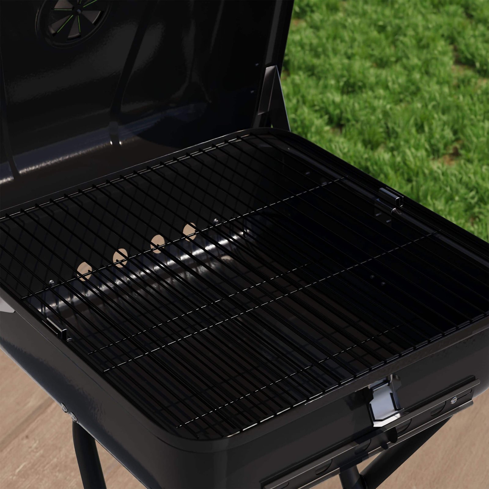 Master Forge Small 340-Sq. in Black Portable Charcoal Grill - Image 4
