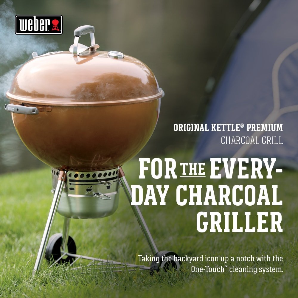 Weber Original Kettle Premium 22-in W Copper Kettle Charcoal Grill - Image 2