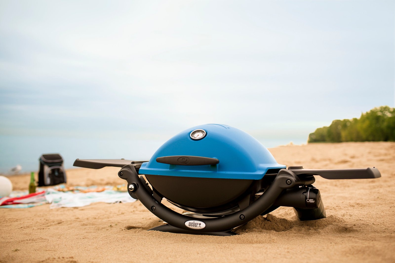 Weber Q 1200 189-Sq. in Blue Portable Liquid propane Grill - Image 5