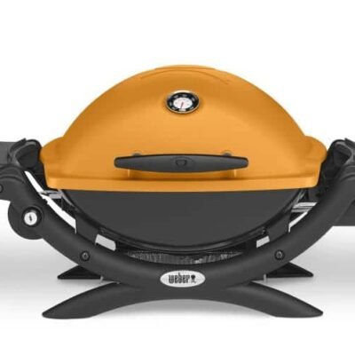 Weber Q 1200 189-Sq. in Orange Portable Liquid propane Grill