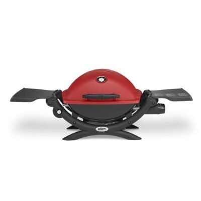 Weber Q 1200 189-Sq. in Red Portable Liquid propane Grill