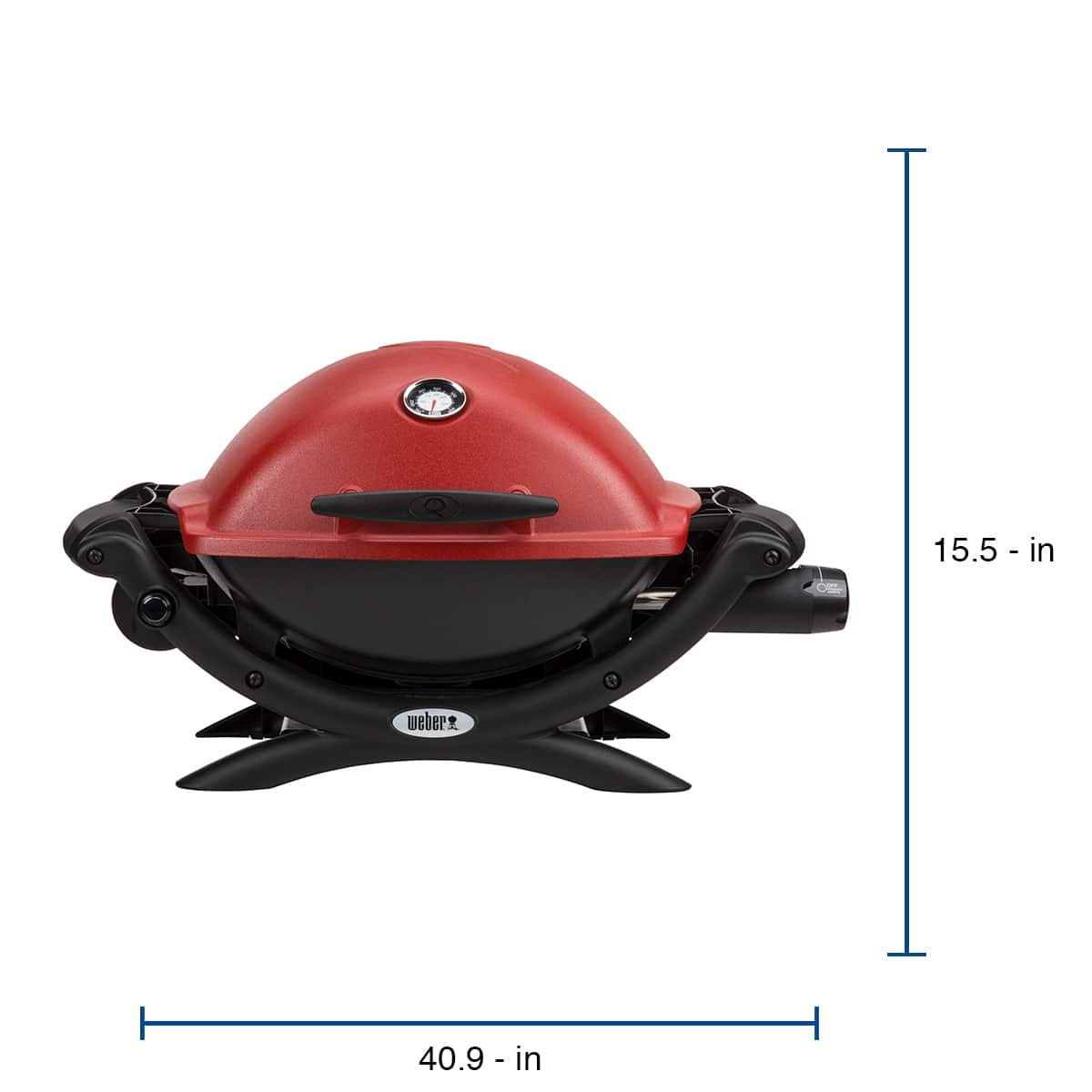 Weber Q 1200 189-Sq. in Red Portable Liquid propane Grill - Image 3